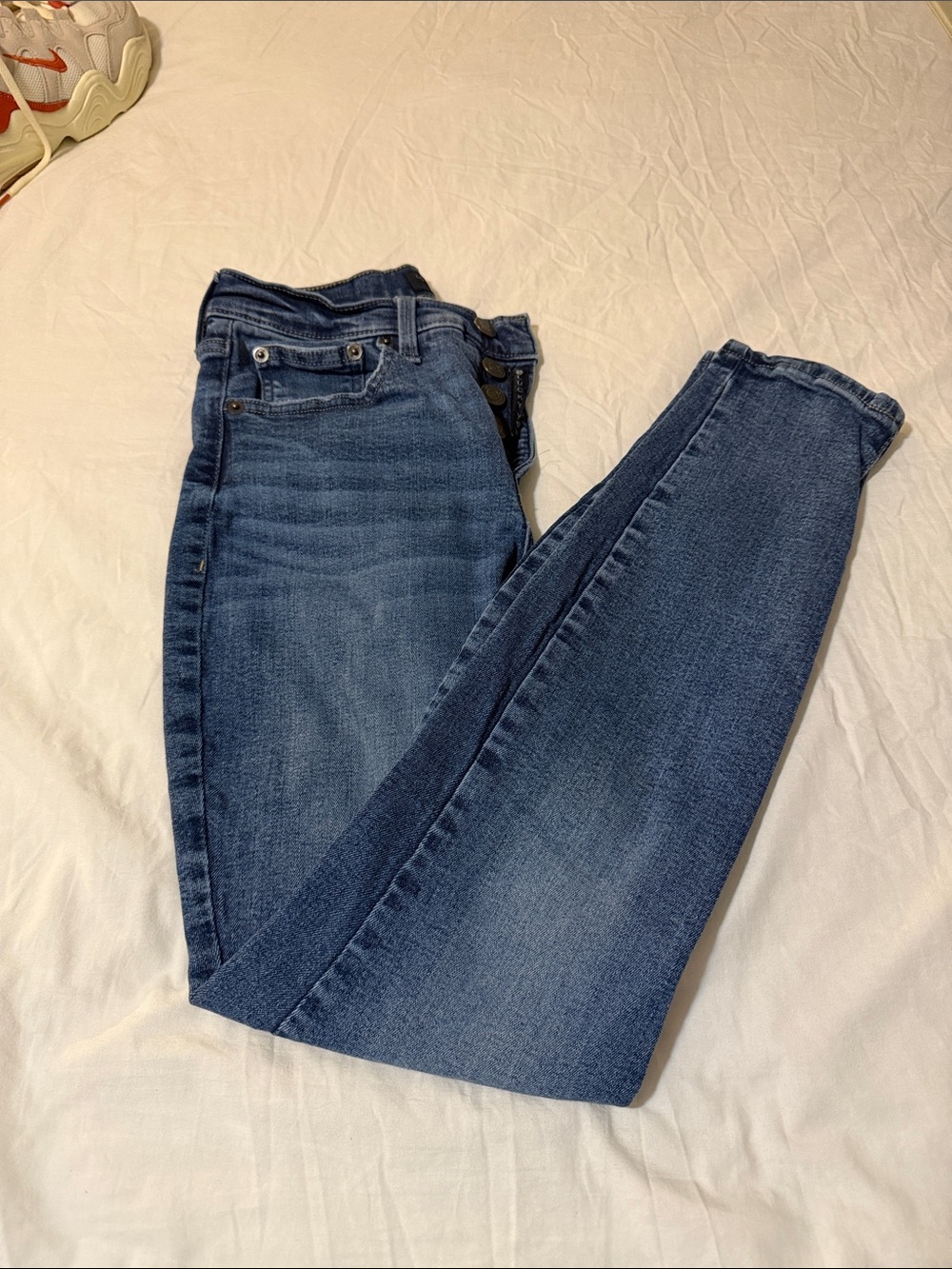 Lucky Brand High-Rise Medium Blue Skinny Jeans